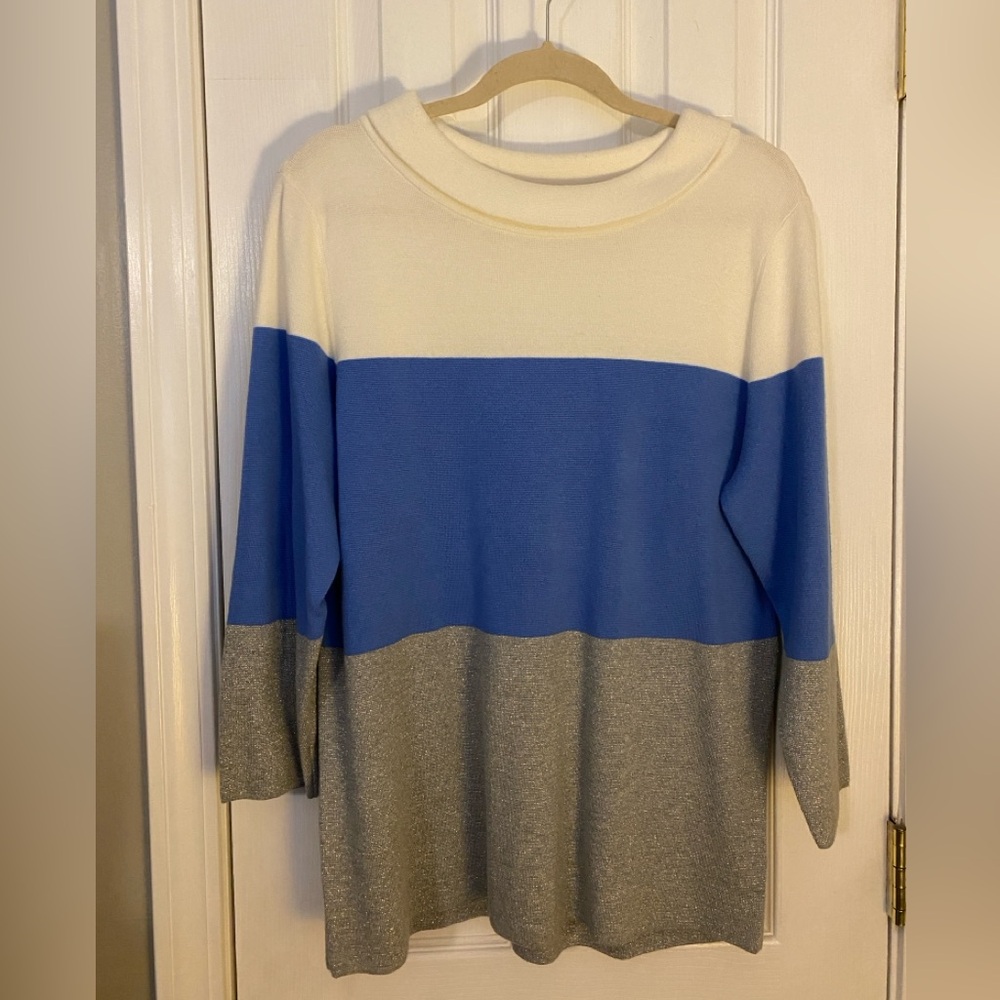 Women’s Talbots color block sweater — size large